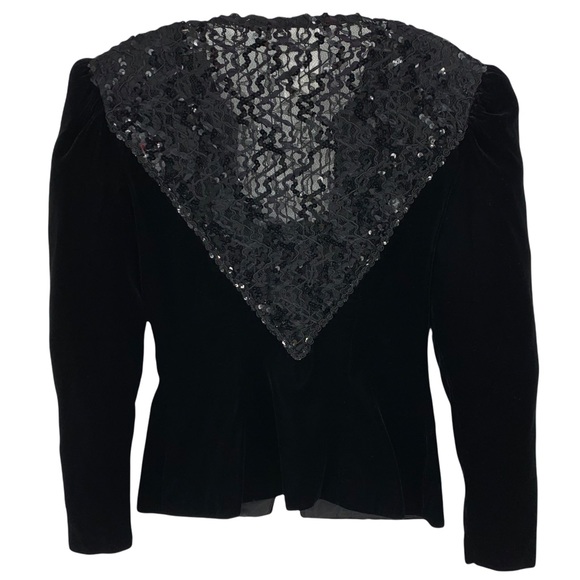 Vintage- Exquisite Rich Black Jacket- Made in the USA Union Made - Picture 4 of 14